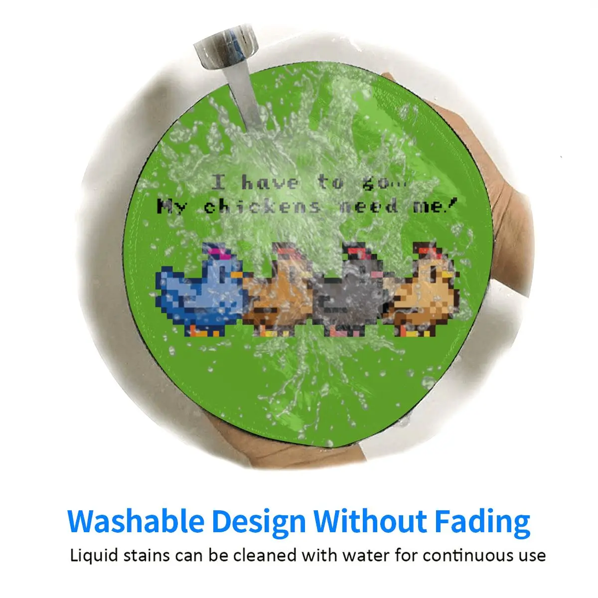 Stardew Valley I Have To Go Mouse Pad My chickens need me Office Rubber Mousepad Comfort Anti Fatigue Cheap Photo Mouse Mat image 5