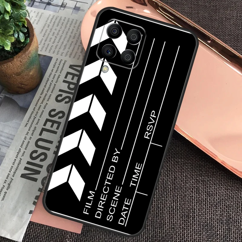 Film Movie Clapperboard Clapper Board For Samsung Galaxy M55 M15 M13 M23 M33 M53 M30s M31s M12 M32 M52 M20 M21 M51 M34 M54 Case