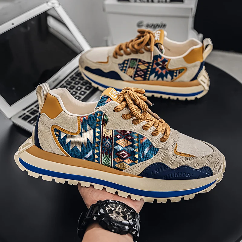 New Fashion Shoes Men Sneakers Lightweight Thick Soled Casual Shoes Non-slip Tennis Sports Shoes Athletic Zapatillas Hombre