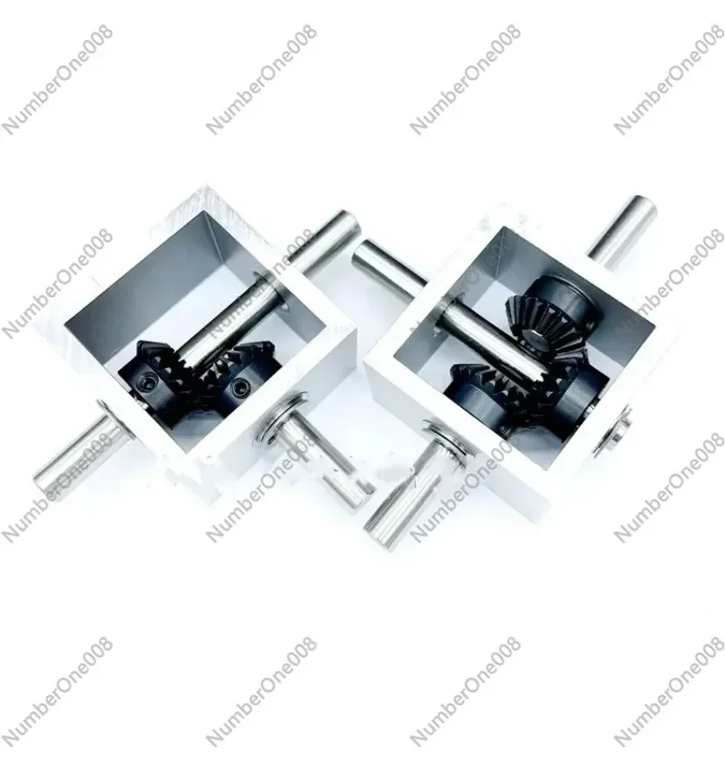 

90 ° Коммутатор прямоугольной конической шестерни прямоугольный от 1 до 1 оси 10 мм угловой модуль передачи машины