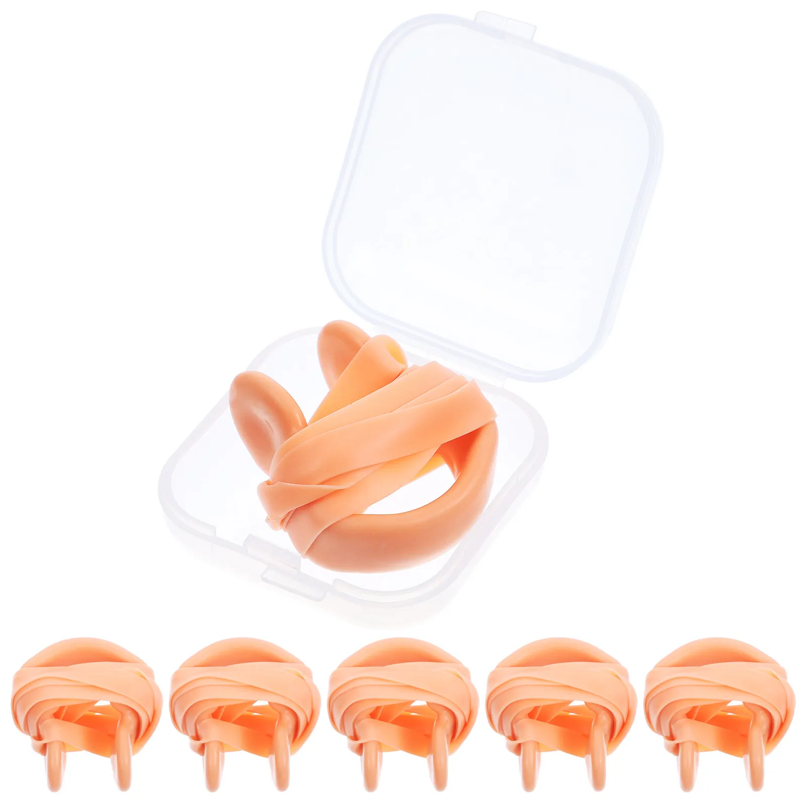 

Набор из 6 силиконовых зажимов для носа с мягкой подкладкой, нескользящие, с ремешком-шнурком, для взрослых, для водных видов спорта и тренировок по плаванию