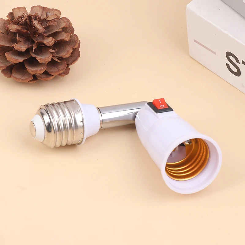E27 To E27 LED Light Bulb Lamp Holder With Switch Flexible Extension Adapter Socket Extend Adapter Converter Wall Base Holder