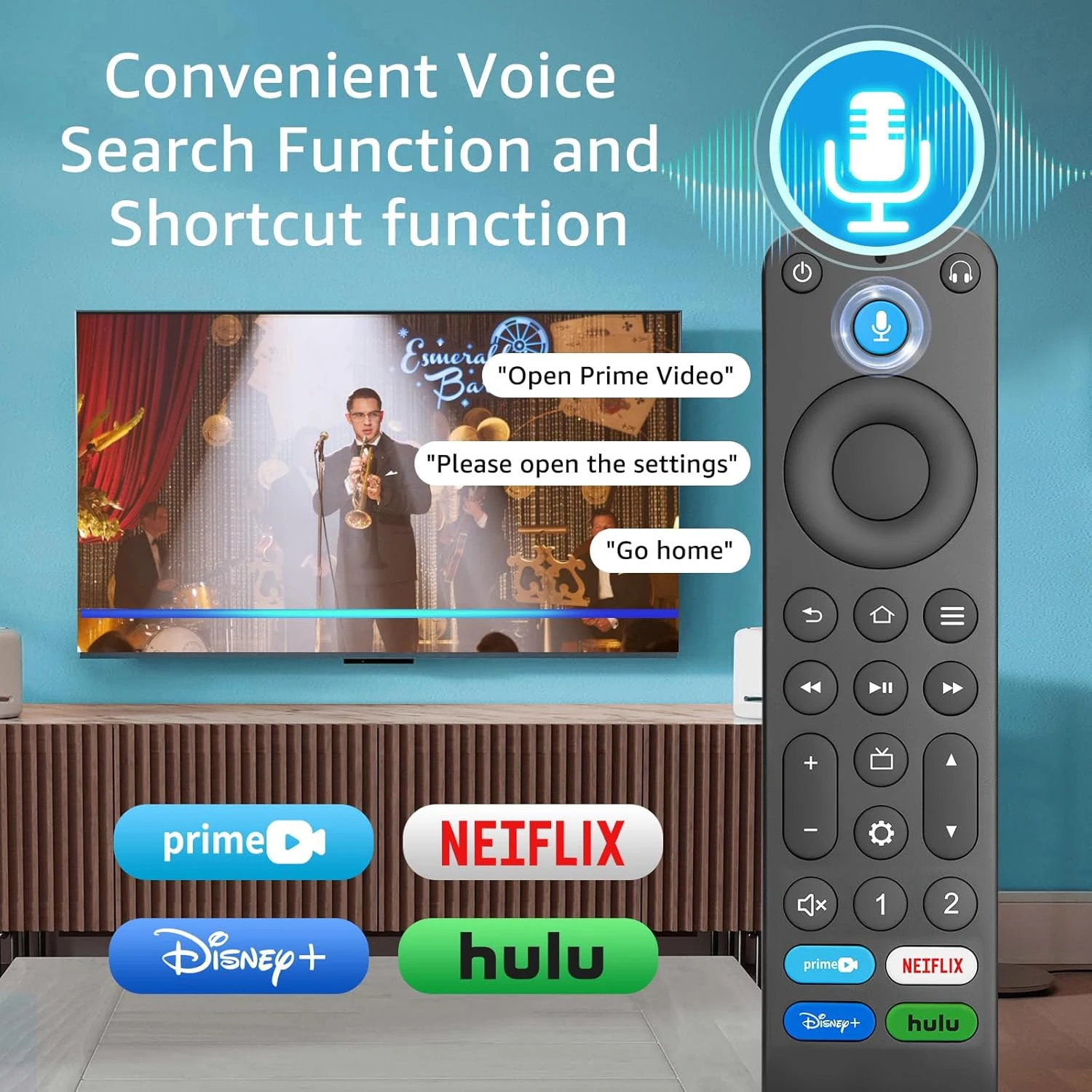 جهاز تحكم عن بعد صوتي بديل لـ Fire TV Stick/TV Cube ومتوافق مع أجهزة التلفاز الذكية Insignia/Toshiba/Pioneer Fire #4