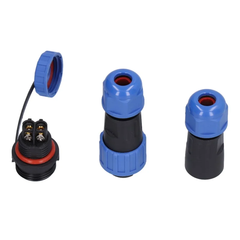 Aviation Plug Socket IP68 Waterproof Solderless Male Female Pair Connector 2 Pin 250V 20A LP16