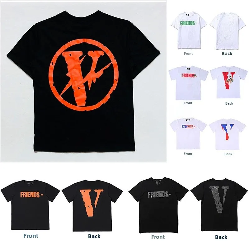 تي شيرت V-Ne ort Sve ex e نمط البرق فضفاض مناسب للصيف ملابس غير رسمية M Cheng Guan Xi Dragon من FOG