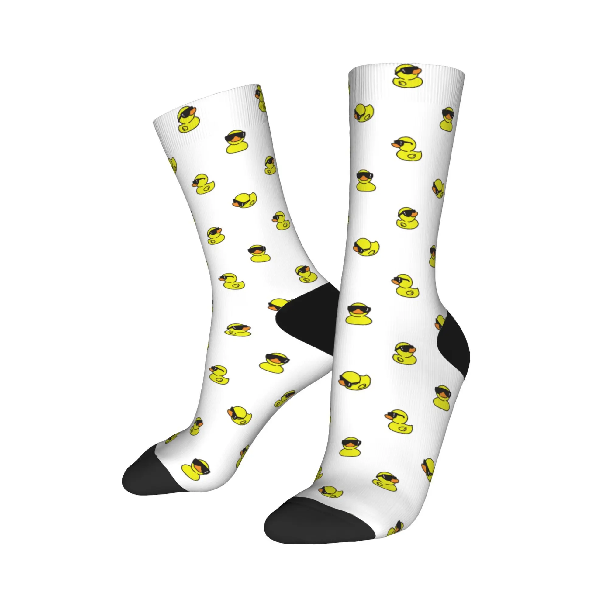 

Autumn Winter Colorful Unisex Cartoon Yellow Duck Pattern Socks Breathable Crew Socks