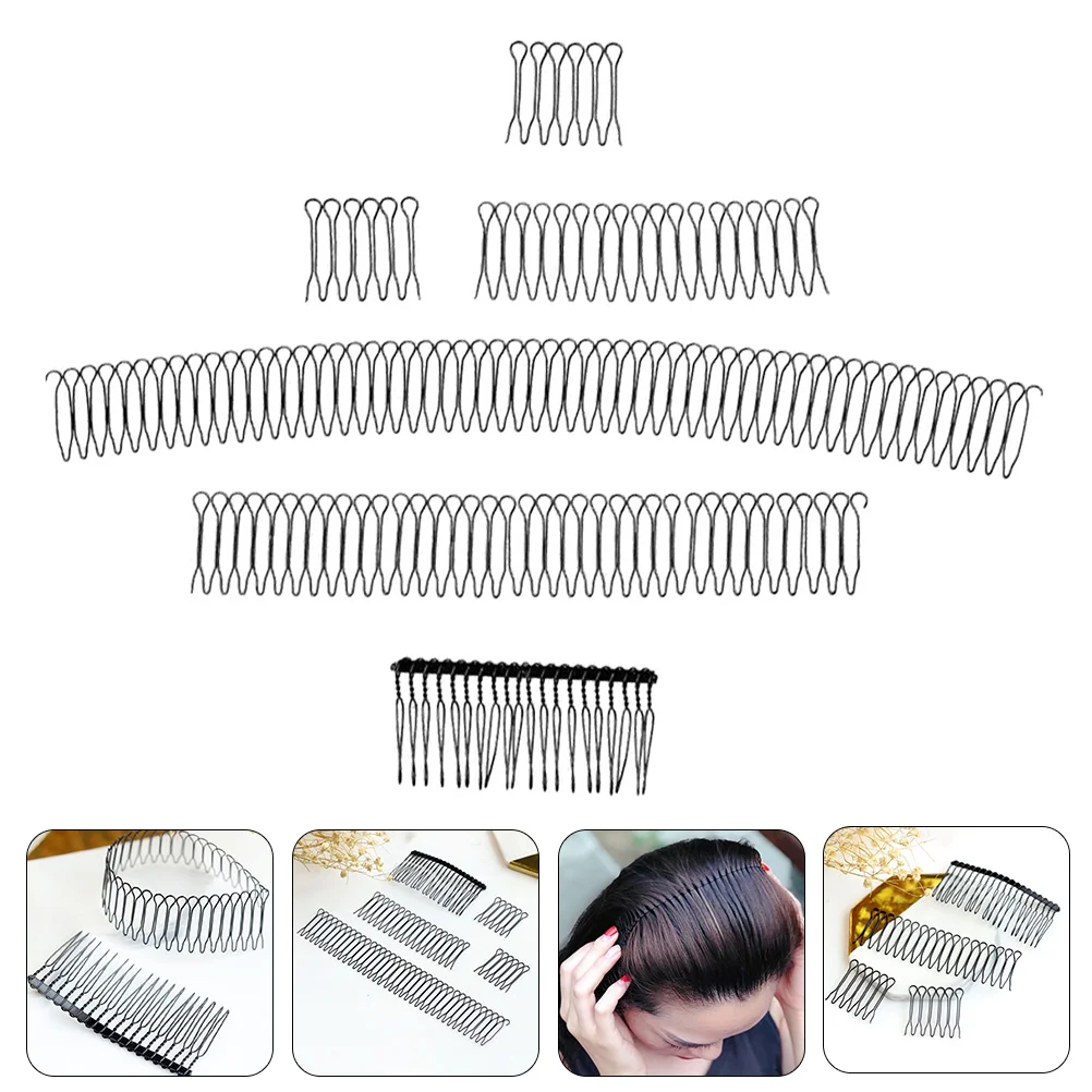 

Hair Clips for Girls Gems Women Invisible Comb U Shape Black Finishing Fixer Miss