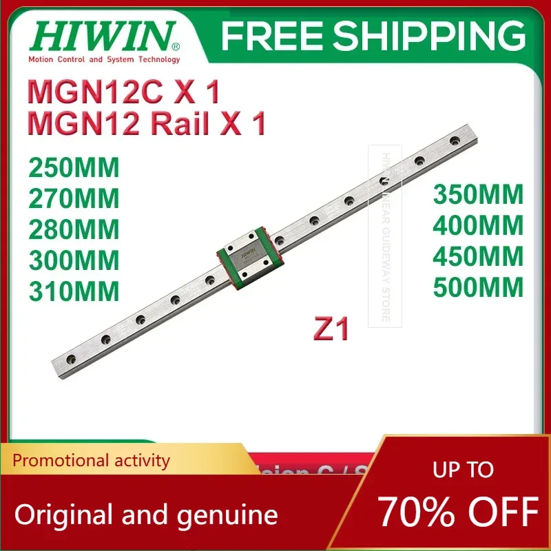 HIWIN MGN12C Original Linear Rail 150mm 300mm 350mm 400mm 450mm 500mm MGN12 Linear Guide +MGN12C HIWIN Z1 Block