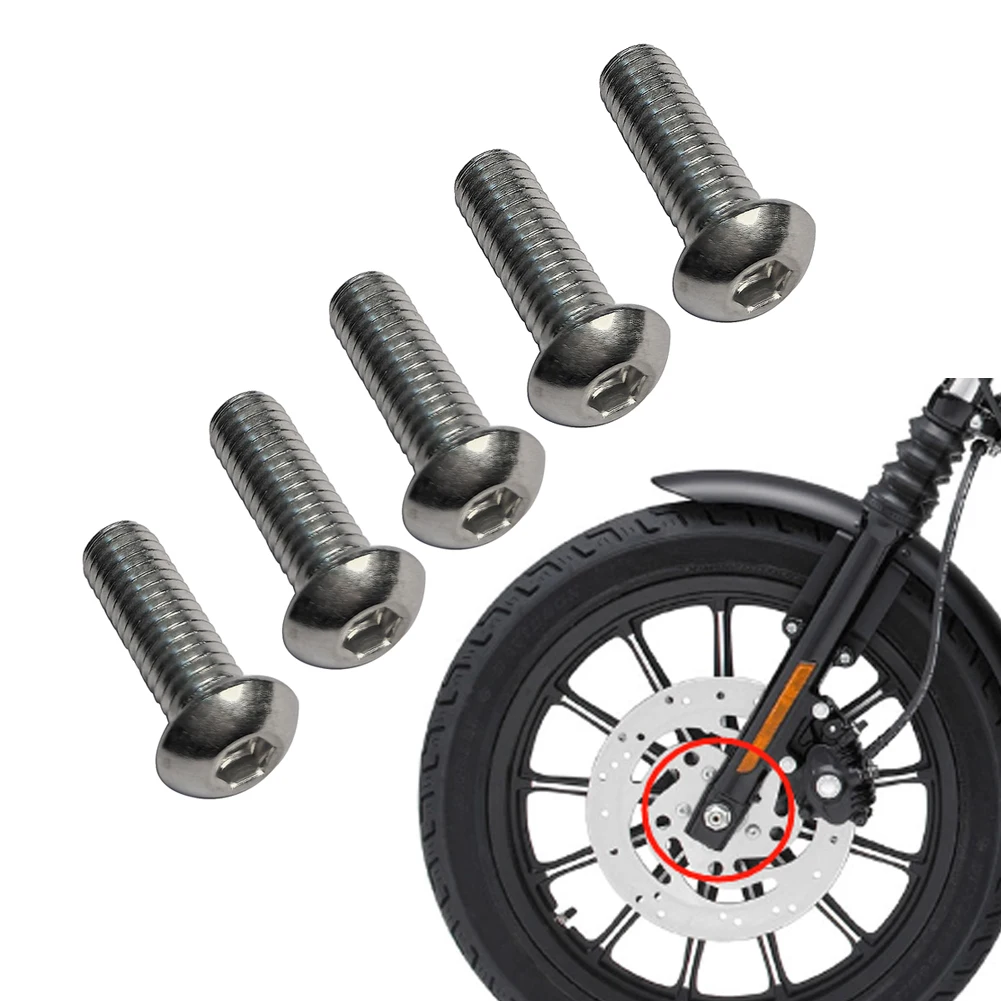 For Harley Touring Dyna Softail Sportster XL883 1200 Except Trike Motorcycle Front Brake Disc Screws Hardware Kit Bolts 5PCS