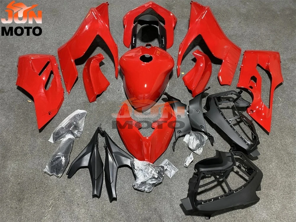 JUN Fit For Ducati V2 2020 2021 2022 20-22 Custom Motorcycle Full fairing body kit ABS injection molding Motorcycle Shell Red