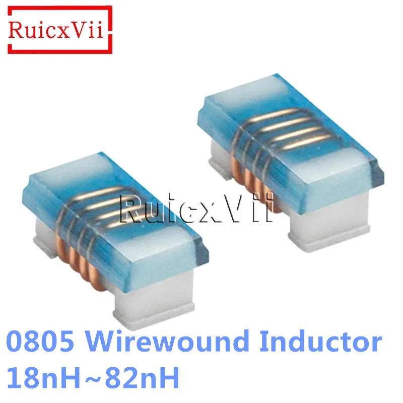 50pcs 0805 SMD Wirewound Inductor 18nH 22nH 24nH 27nH 33nH 36nH 39nH 43nH 47nH 56nH 62nH 68nH 82nH high frequency Inductance