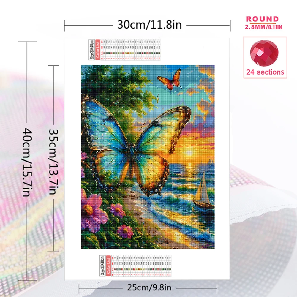 EverShine Diamond Embroidery Seaside Landscape Full Square Painting House Rhinestones Picture DIY Mosaic Handicraft Unique Gift