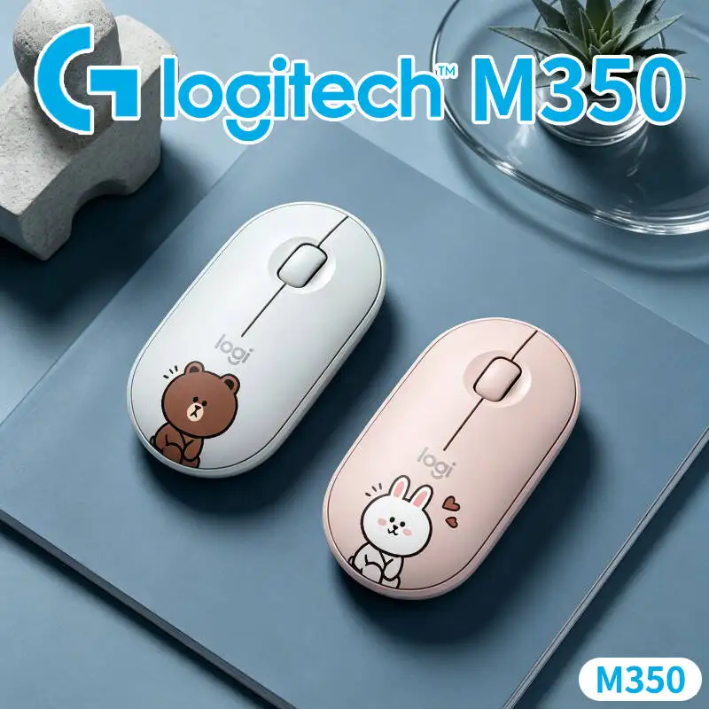 Ratón Ergonómico Logitech M350 Pebble - Agarre Confortable, Alcance de 10 m, Receptor USB, Plástico Reciclado, Elección Ecológica para el Usuario
