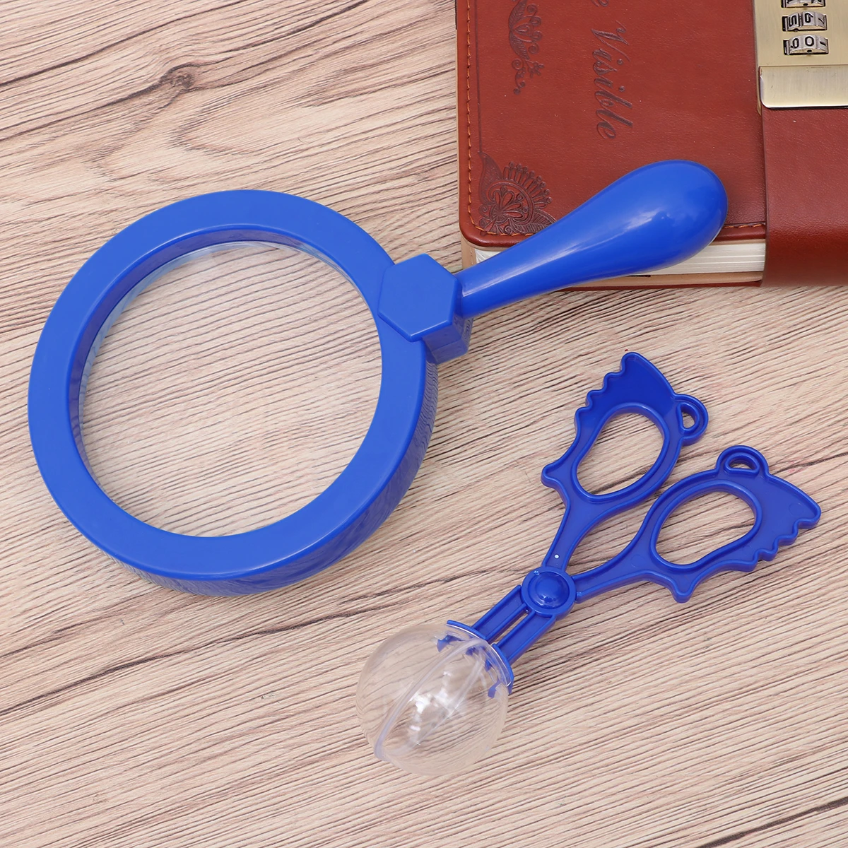 

1pcs Handheld Magnifying Glass For s Insects Catch Clamp Durable Portable Acrylic Reading Blue Child Gift Instrument Tool