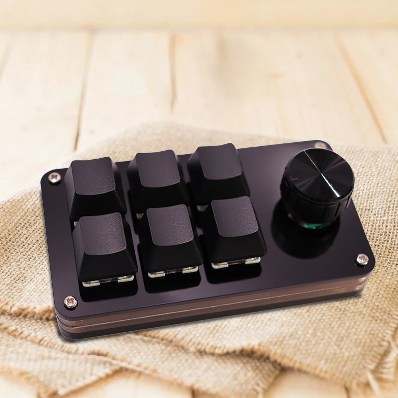 

Многофункциональная игровая клавиатура, портативная мини-механическая клавиатура без драйверов, программируемая клавиатура, аксессуары для ноутбуков, черный цвет