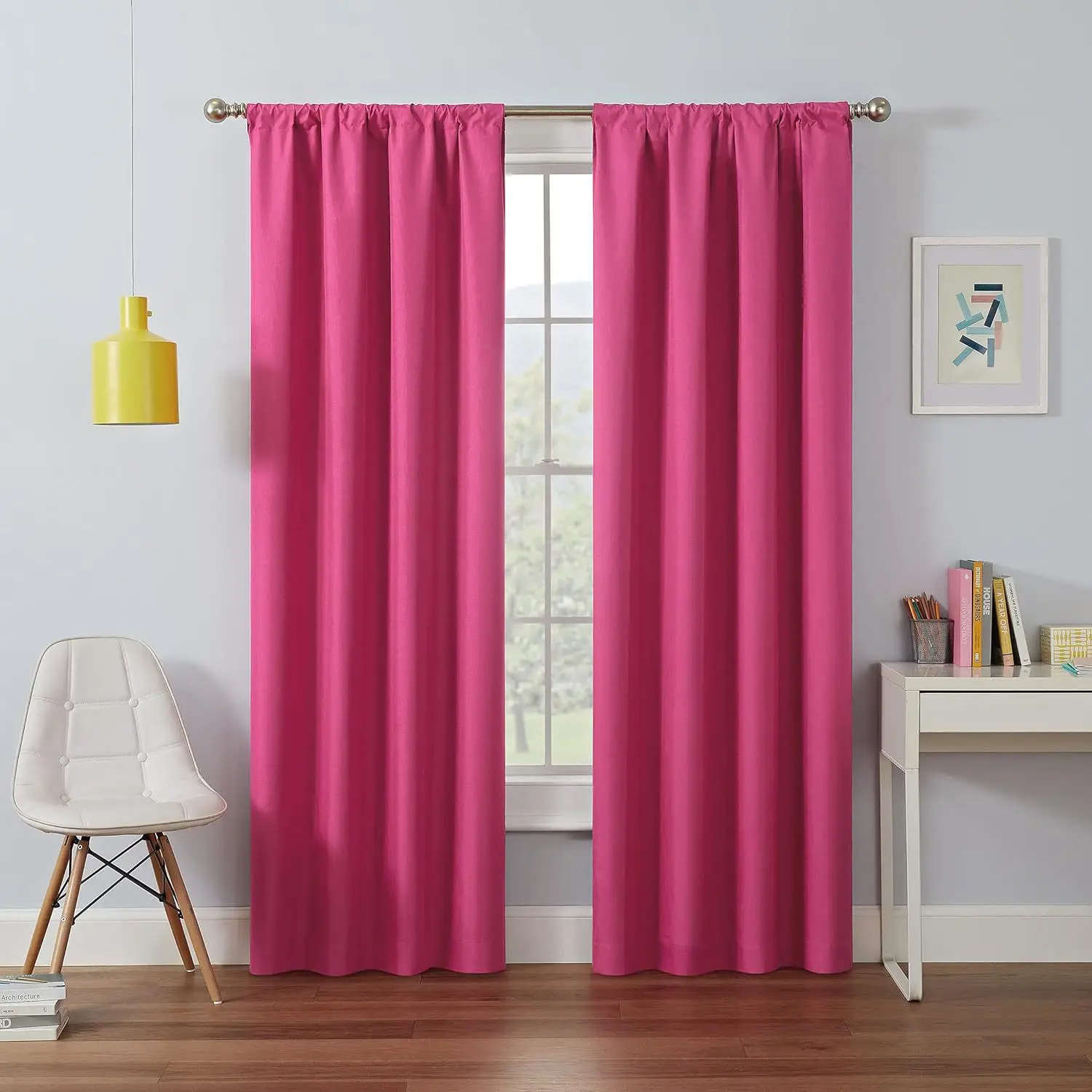 

Full blackout coated linen curtains, colored linen and imitation linen curtains, rod curtains, custom made in a variety of color