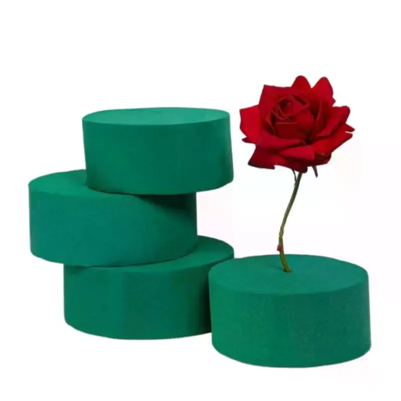 5/10Pcs DIY Fresh Artificial Flowers Wet Dry Florist Foam Bricks Green Round Floral Foam Blocks Wedding Praty Flower Decor view 3