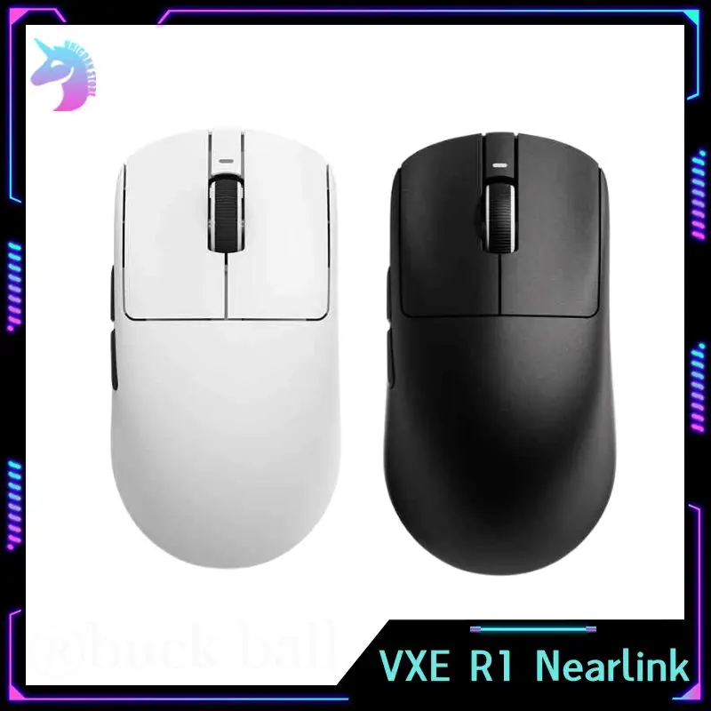 New VXE Dragonfly R1 Nearlink Mouse Three Mode Wireless Mouse PAW3395SE 150H Long Battery Life Custom Gaming Mice PC Accessories