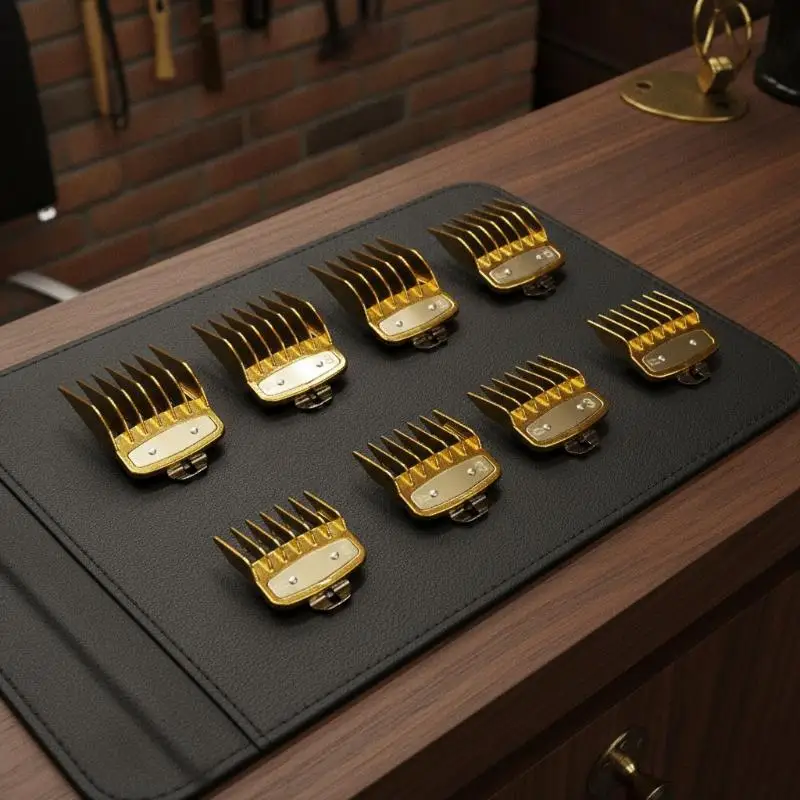 8pcs/set Professional Barber Hair Clipper Guide Combs For Trimmer Attachment Hair Cutting Limited Comb Salon Haircut Tools