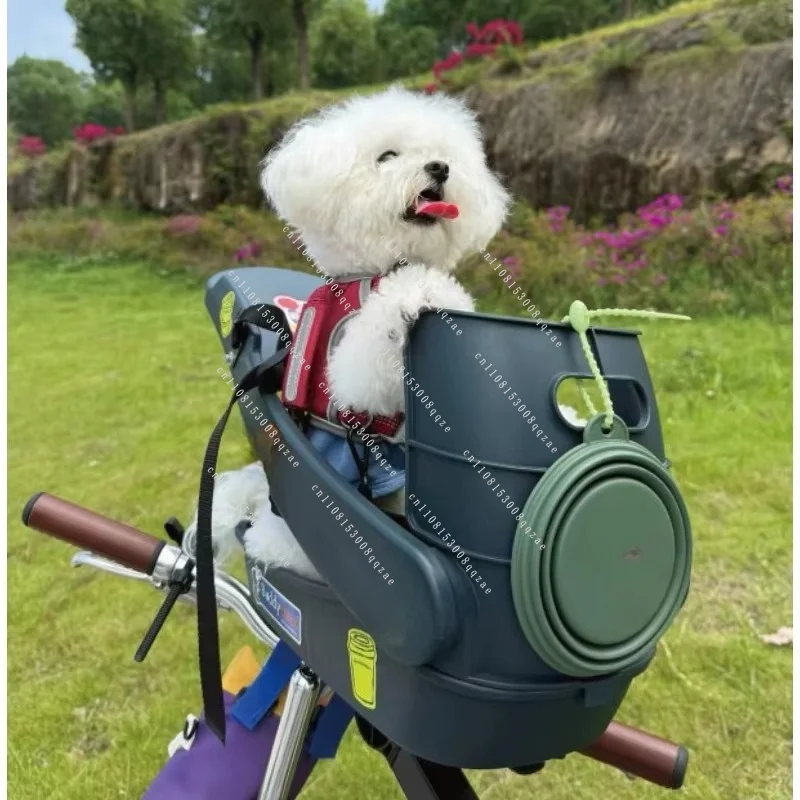 Outdoor Bicycle Front Seat Assembly, Safety Travel Chair With Bracket Cushion For Folding Bike Biking