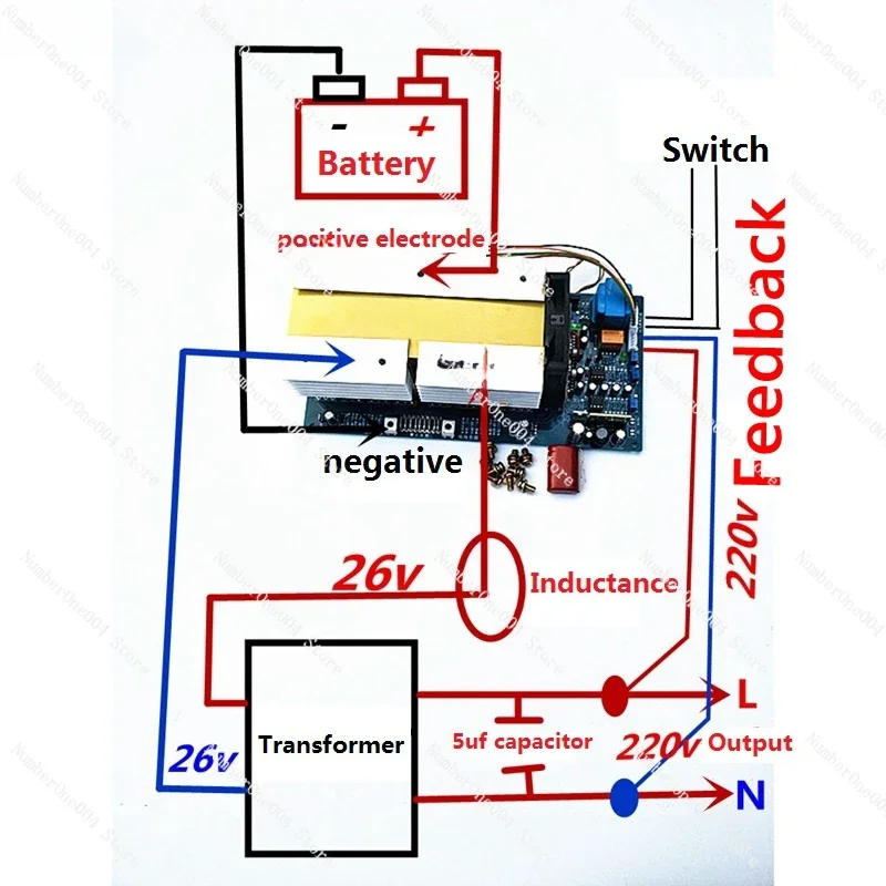 High Power Pure Sine Wave Inverter PCB Circuit Board Power Frequency 24V 48V 60V 72V 90V DC To AC 220V 110V 5000W 8000W 10000W