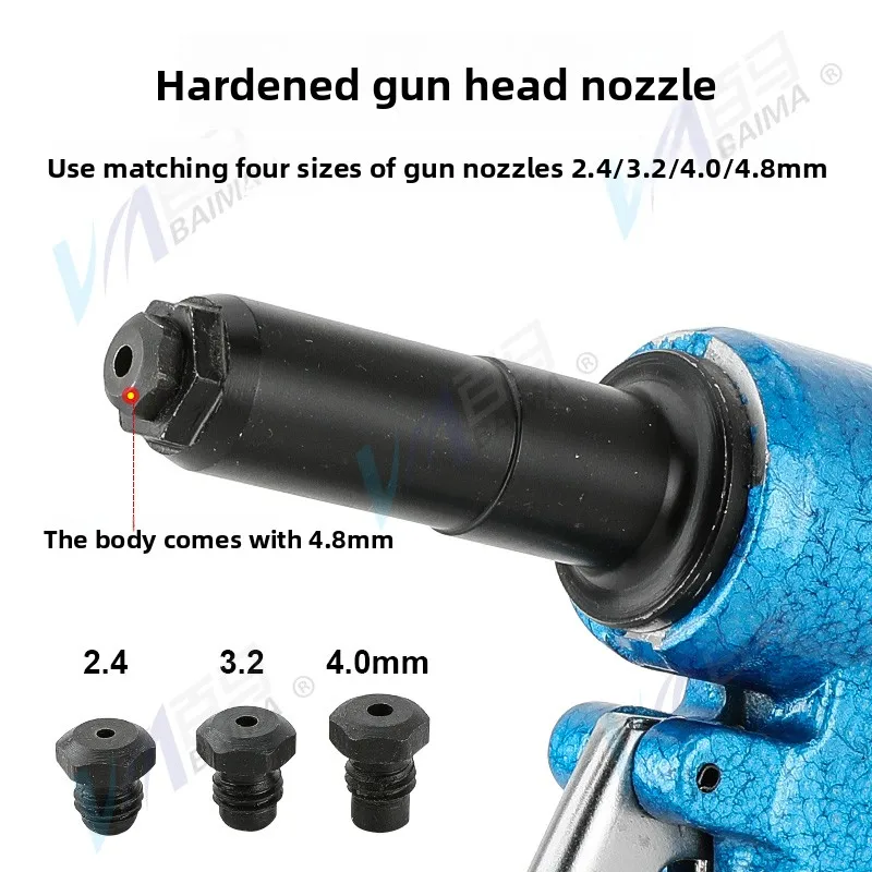 Baima Bm-A002-A Fine Nozzle Vertical Pneumatic Rivet Gun Pneumatic Riveting Gun Rivet Pliers