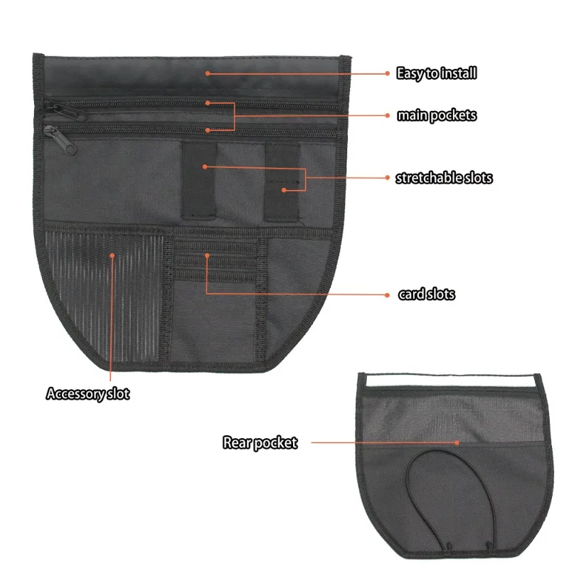 2PCS Motorcycle Seat Bag Under Seat Storage Pouch Double Pocket Organizer Belt Bag Modified Parts for Yamaha Nmax 155 V1/V2