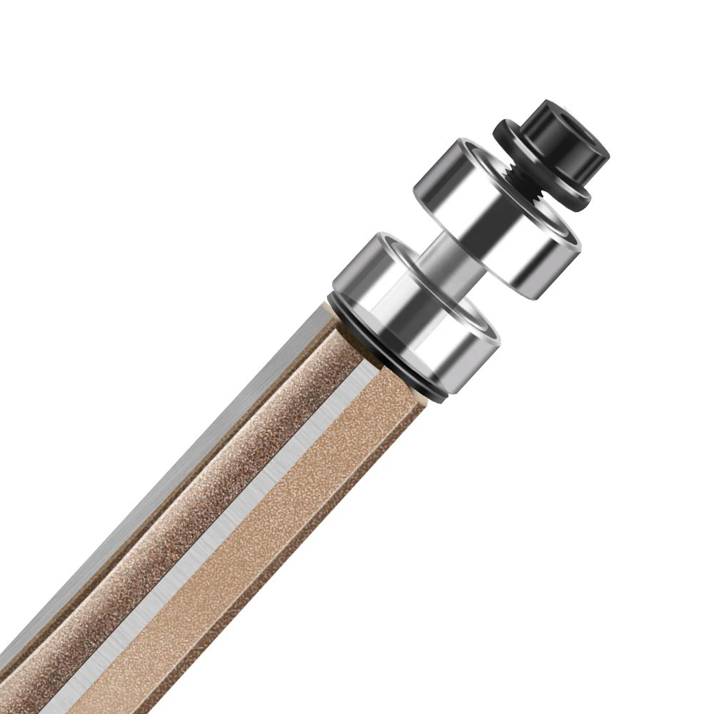 1PC 6mm 1/4in Gambo a tre lame Doppio cuscinetto A filo Trim Bit Router Bit Professionale lavorazione del legno Fresa per legno Bit