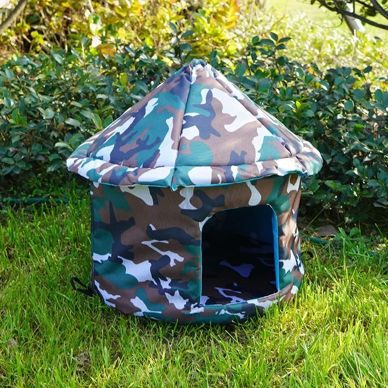 Houses Cats Bed Medium Dog Tent Animal Foldable Teepee Warm Pet For Winter Small Enclosed Outdoor Accessories Cat Waterproof