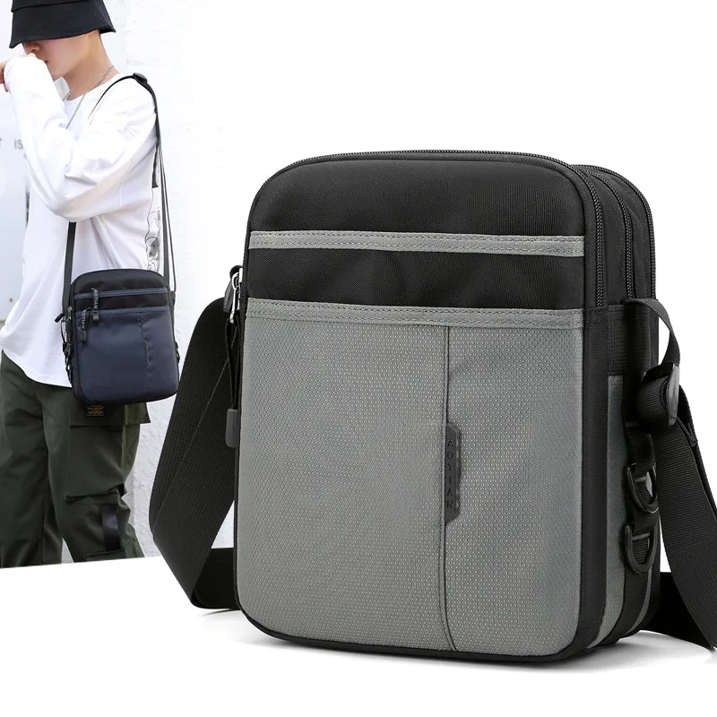 

Men's Shoulder Crossbody Bag Casual Waterproof Nylon Messenger Bag for Casual Outdoor Travel Multi-Pocket Handbags Male