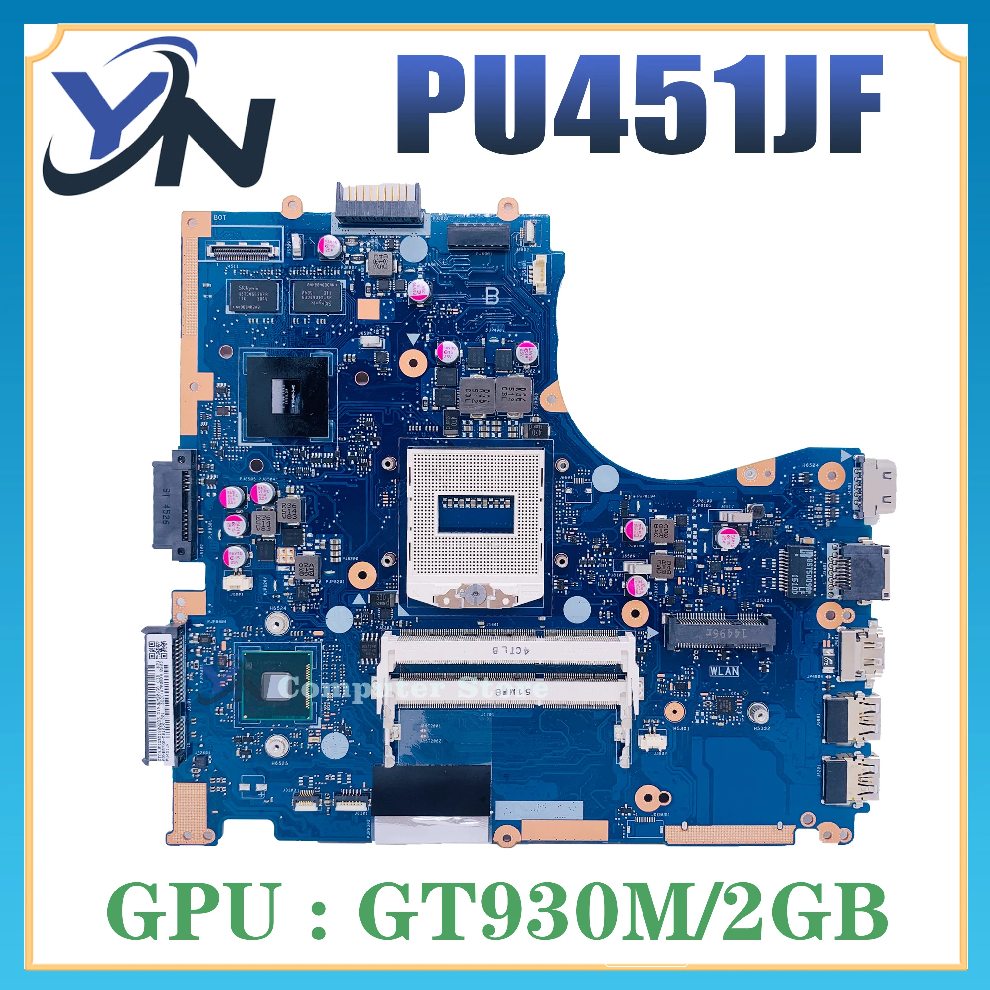 

PU451JF For ASUS ASUSPRO ESSENTIAL PU451 PU451J PRO451JF Laptop Motherboard Mainboard 100% Test OK