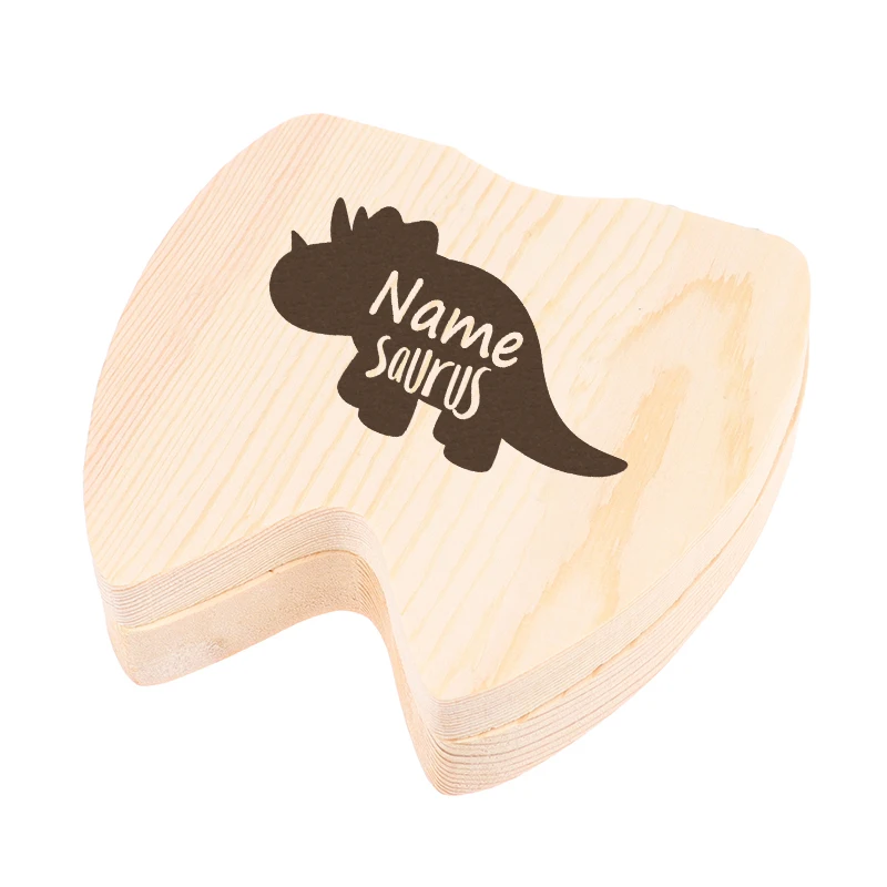 Custom Name Teeth Box Birthday Gift Personalized Dinosaur Tooth Box First Tooth Box Wood Laser Engraved Tooth Fairy m