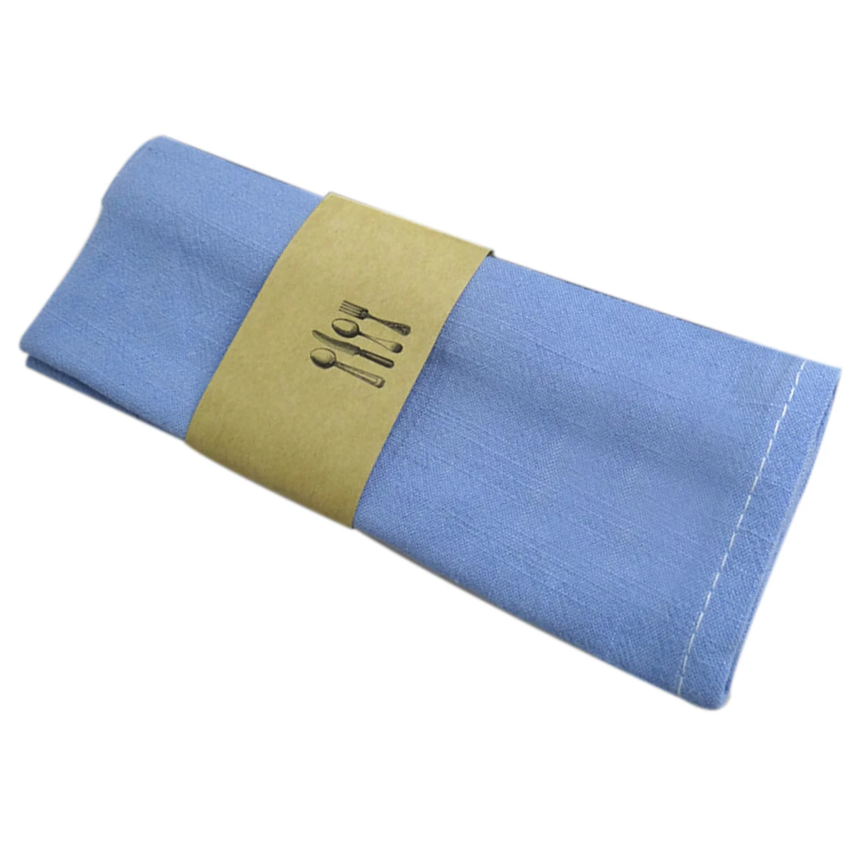 

Light Blue Flax Napkin for Kitchen Use - Reusable Fabric Napkins Set of 4, Absorbent Dish Cloth for Dining Room, Tea Towel,