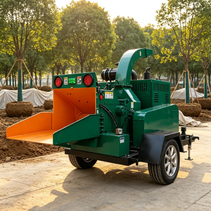 Commercial Branch Crusher Electric Heavy Duty Wood Chipper 8 Tooth Blade For Garden Waste Disposal Recycling