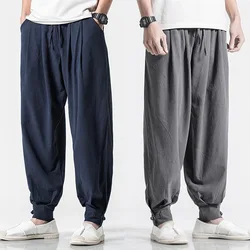 Traditional Chinese Bottoms Cotton Linen Buddha Shaolin Monk Kung Fu Pants Men Summer Monk Pants Buddhist Zen Lay Trousers