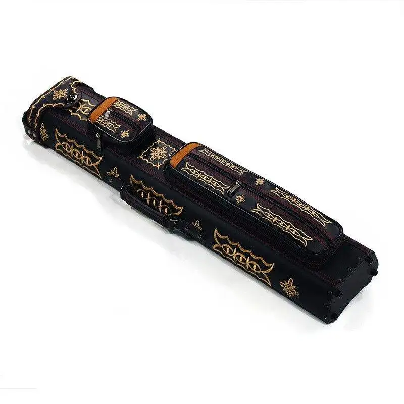 

Premium Quality 8 Holes Billiard Convenient Opening 1/2 Pool Cue Case Bag Accommodating 5 Shafts and 3 Butts
