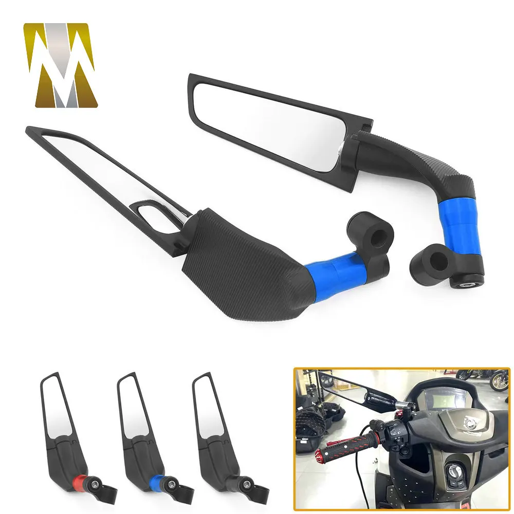 

Motorcycle Fixed Wind Wing Rearview Mirror Universal Modified Rear Mirrors For Kawasaki Z800 Z900 Z650 ZX10R S1000R S1000RR XMAX