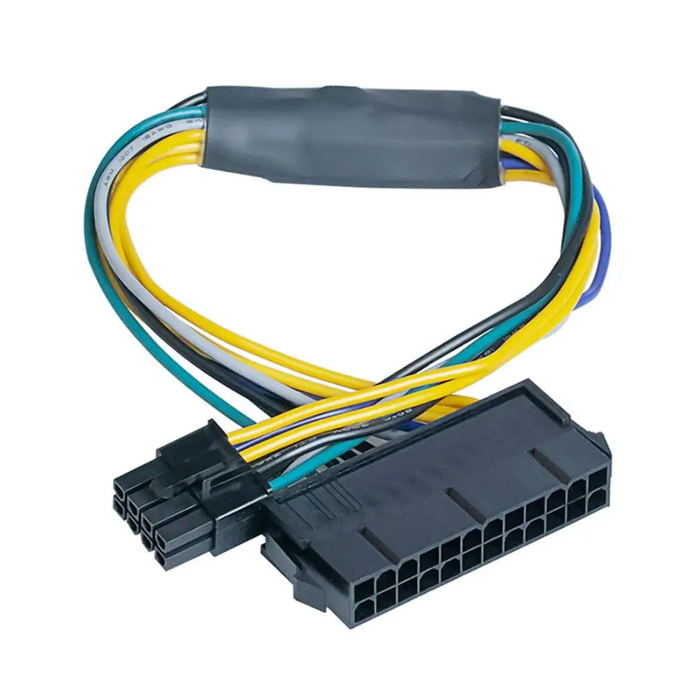 Cable adaptador de alimentación ATX de 24 pines a 8 pines compatible con DELL Optiplex 3020 7020 9020 Precision T1700 de 12 pulgadas (30 cm)