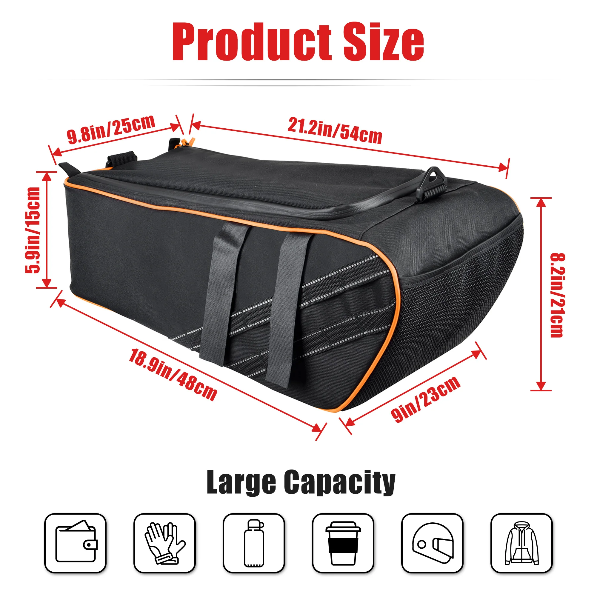 Colorful Under Seat Storage Bag Ruckus Accessories 1680D Water Tear-Resistant Motorcycle Ruckus Bag for Ruckus Scooter Model