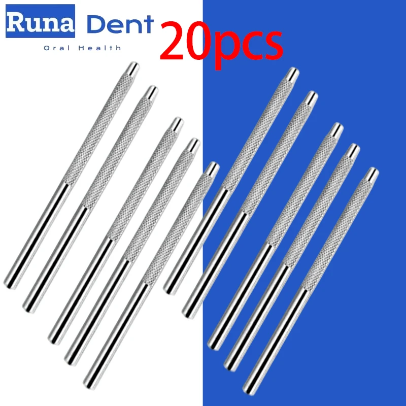 20pcs Dental Mouth Mirror Handle Reflector Odontoscope Stainless Steel Detachable Oral Check Set