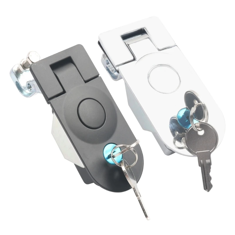 Inspection Panel Door Lock with Push Button Keys and Adjustable Metal Bracket for Service Work Tasks Use
