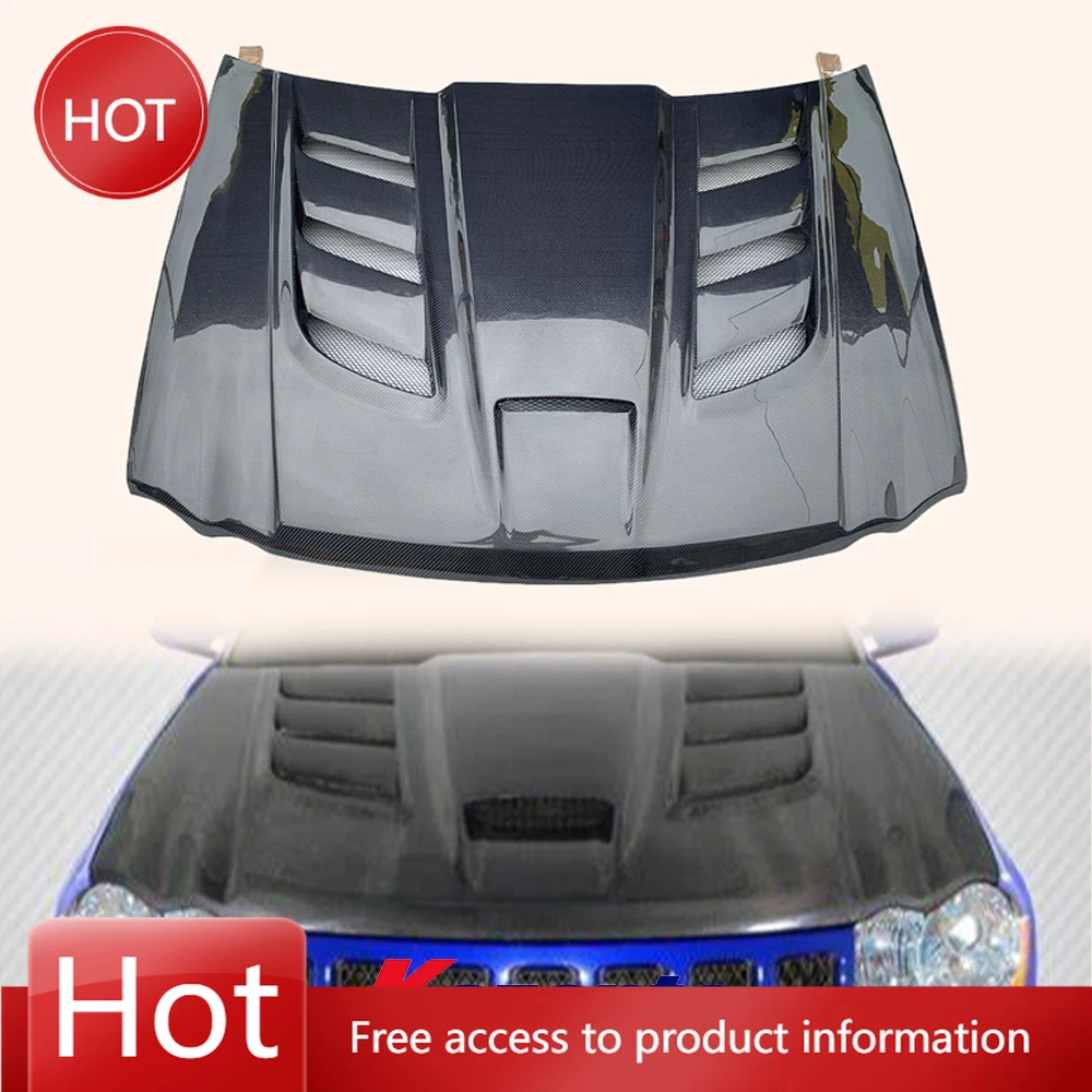 

Carbon Fiber Front Hood for 05-10 Grand Cherokee VP Style Car Replacement Engine Cooling Vented Hood Bonnet