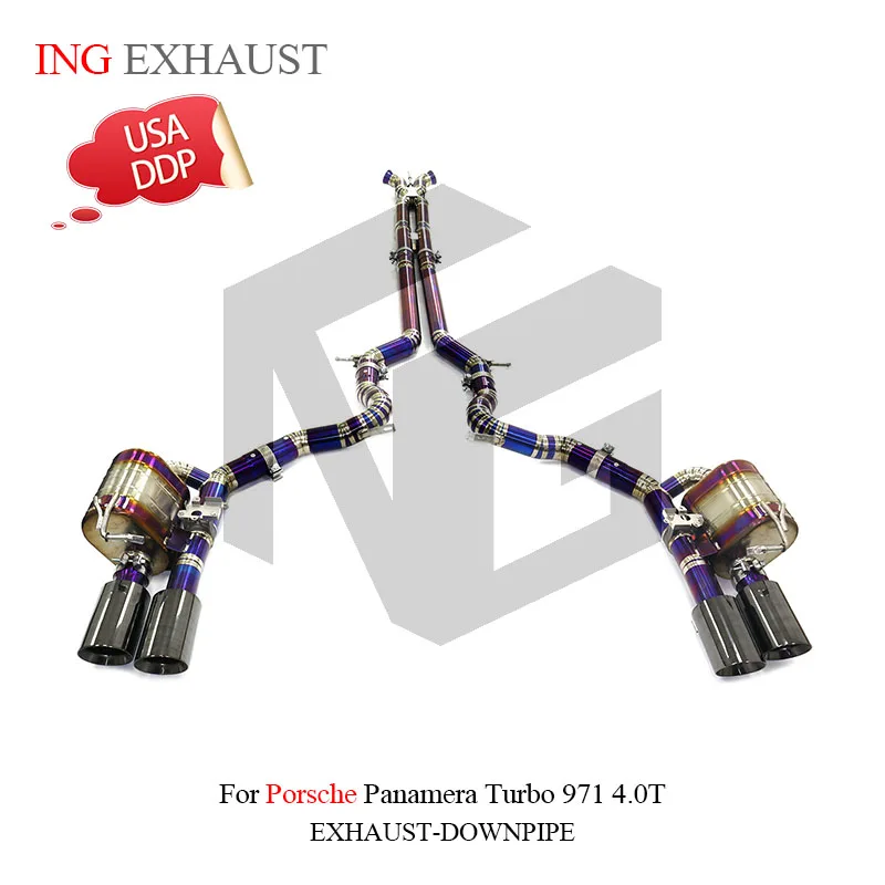 

IING Ti/SS304 Engine Catback for Porsche Panamera Turbo 971 4.0T Muffler Valve Exhaust System