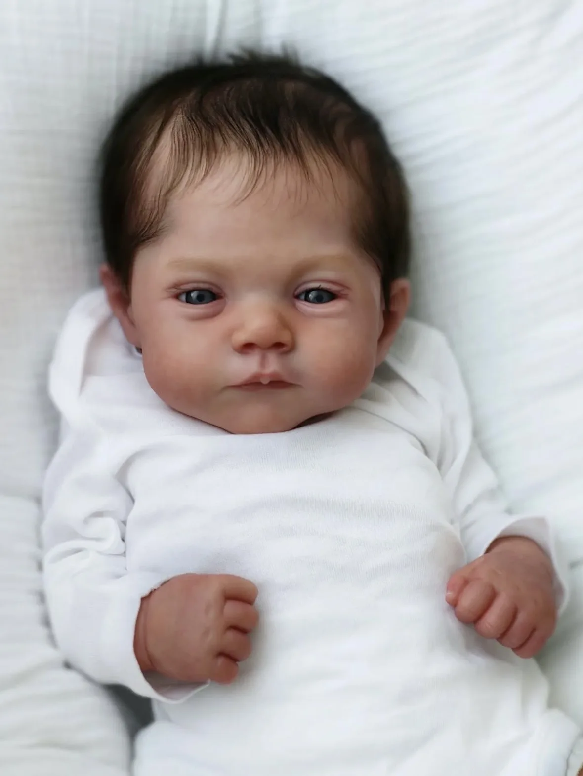 Cokela 20 cali/50 cm Realna lalka niemowlęca Realny miękki dotyk Realistyczna silikonowa lalka Reborn z ręcznie wplątowaną sztuczną h