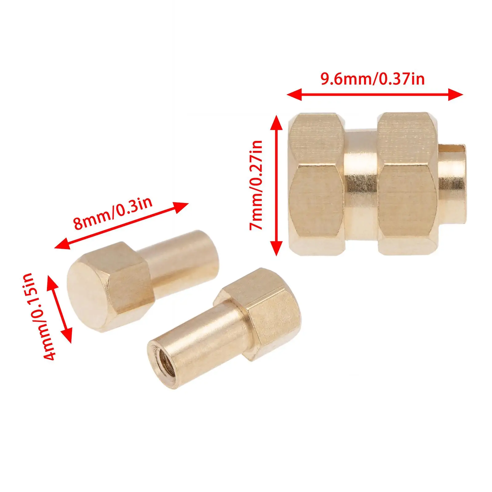 4mm Brass Wheel 9.6mm Offset Extension Adaptor Combiner Coupler /24 RC Crawler Axial Scx24