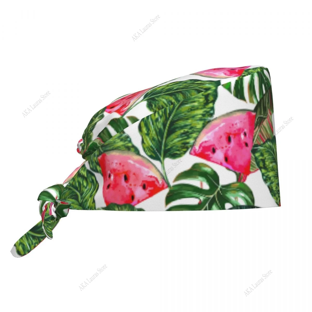 卸売熱帯スイカジャングルの葉帽子クリーニング作業キャップおかしいサロン看護キャップ男性手術帽子スクラブキャップ