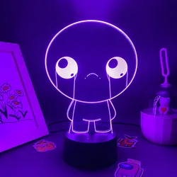 Veilleuse néon LED 3D The Binding of Isaac Rebirth, jeu chaud, cadeau d'anniversaire pour petit ami, joueur, décor de chambre d'enfant, lampe à lave Isaac