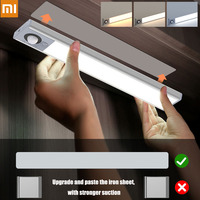 Xiaomi LED Night Lamp Motion Sensor USB Rechargeable Wall Light 3 Colors Dimmable For Bedroom Bedside Table Cabinet Lamp