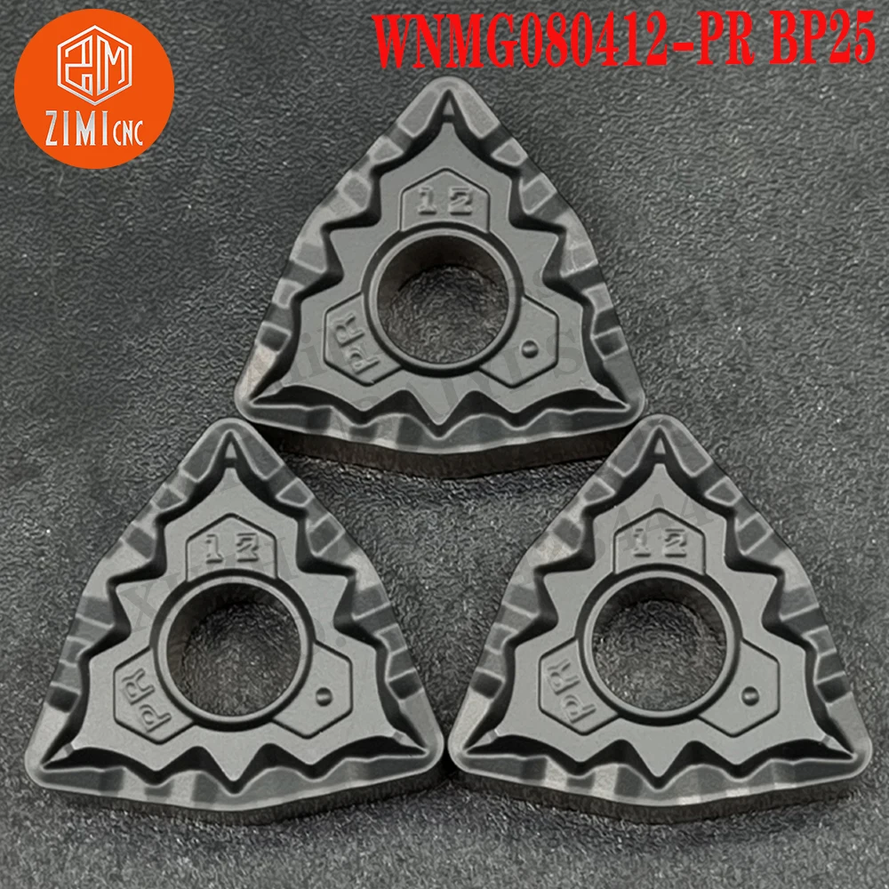 WNMG080412-PR BP25 WNMG 080412 Cermet Turning Tools CNC Lathe Cutter Cutting Tools Metal Lathe Tools Blades mechanical Inserts