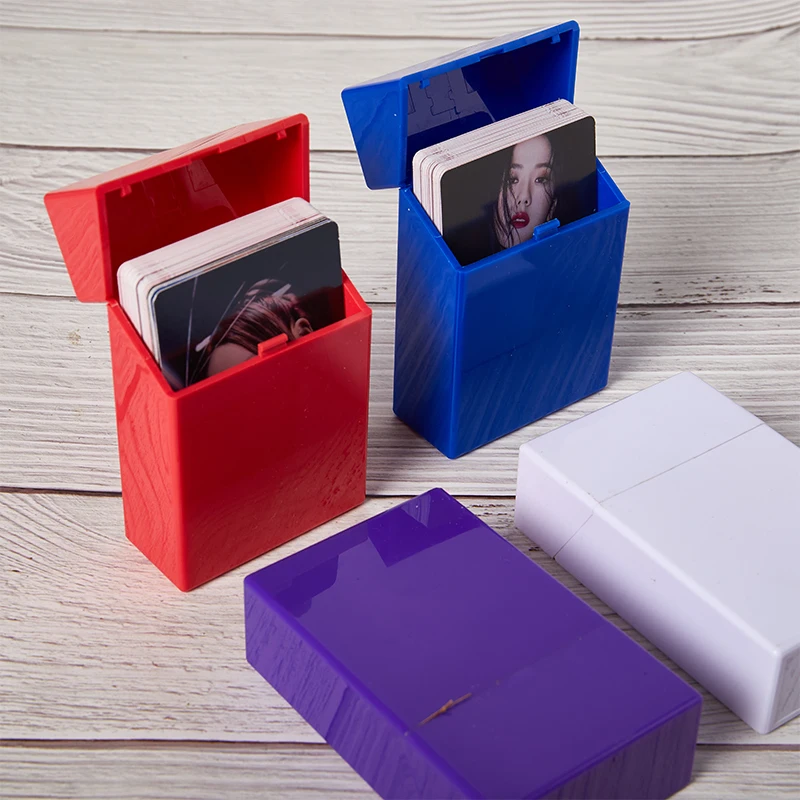 SU 3-Zoll Kpop Fotokarten-Aufbewahrungsbox Foto-Kleinkarten-Organizer Aufbewahrungskoffer Schreibtisch-Organizer Box Schreibwaren